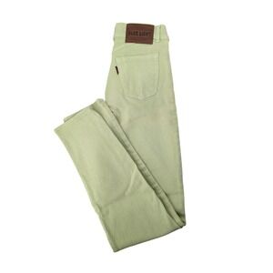 Y2K  Blue Light Cache Jeans Womens 25X30 Lime Green High Rise Made in Italy
